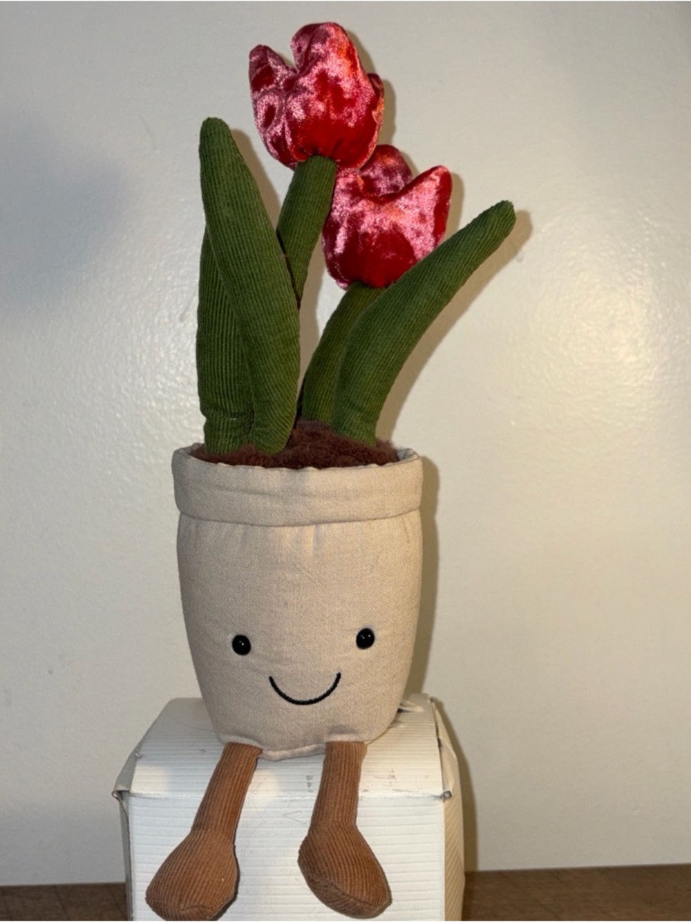 Jellycat Amuseables Tulip Plush Flower Pot Plush 12” Retired